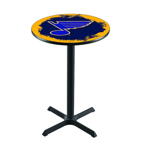 42" Blk Wrinkle St Louis Blues Pub Table